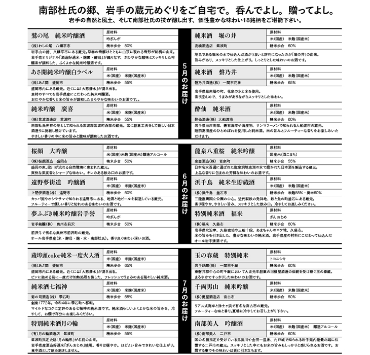 いわて呑み蔵べ2023チラシ裏